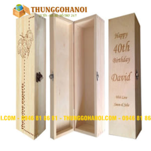 Hộp gỗ đựng rượu đẹp - Thùng rượu gỗ sồi