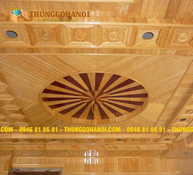 Báo giá Trần gỗ thông sồi - Sử dụng gỗ thông ốp trần nhà