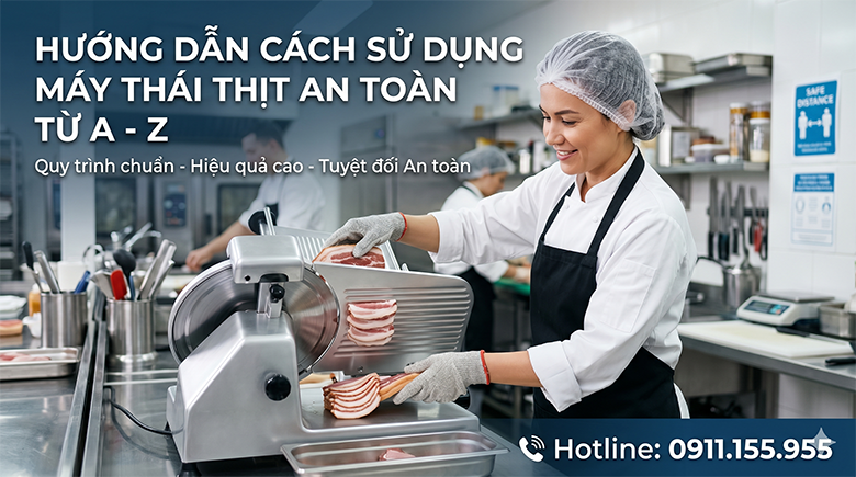 Hướng Dẫn Cách Sử Dụng Máy Thái Thịt An Toàn Từ A - Z